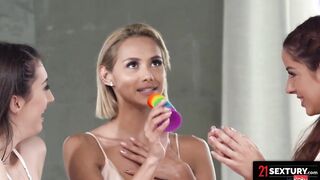 Cunt Eating Galore At The Flirty Lesbian Slumber Party
