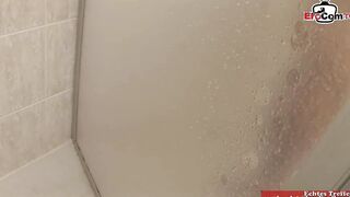 Blonde bimbo with natural jugs anal banged! inside a spa