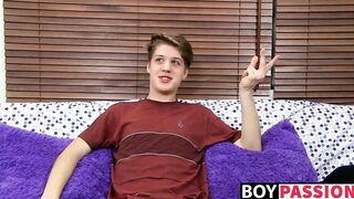 Sexy handsome Alex stroking hard his cock until he jizzes