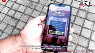 German thin cougar flirt at date and got banged!