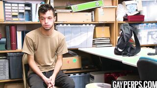 Young perp anally banged by an officer with a big dick
