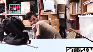 Young perp anally banged by an officer with a big dick