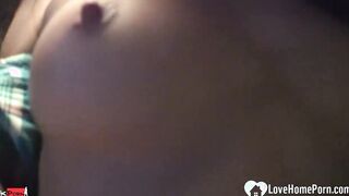 Cute Hottie plays with her shaved pussy