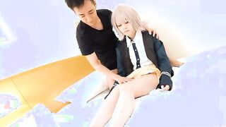 sexy Saeko Ishiki comes to see us with a cute cosplay