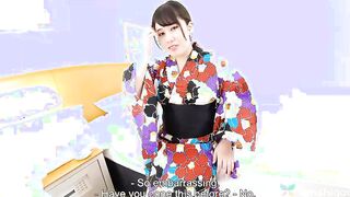 Yuuka Kamakura sucks a penis toying her twat