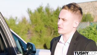 TUSHY Incredible Sexy Little Angel seduces sugar daddy's assistant