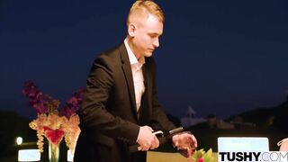 TUSHY Incredible Sexy Little Angel seduces sugar daddy's assistant