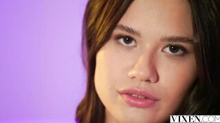 VIXEN Gorgeous & petite Evelin has surprise date away from BF