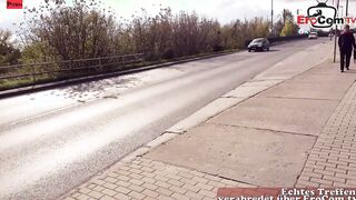 Blonde German 18 Yo with tiny jugs pounded public on a sex date