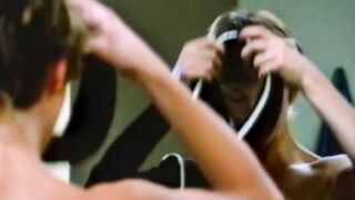 Blonde babe Sharon Mitchell gives blowjob for cum in mouth