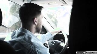 Blonde gets fucked rough by 2 strangers