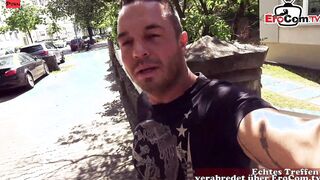 German outside Nailed Date with a red haired skank