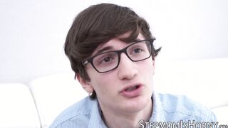 Helena Price rammed by nerdy stepson and blowjob