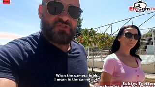 Petite german MILF have a real facial date into holiday