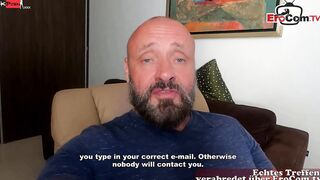 Petite german MILF have a real facial date into holiday