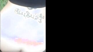 School Girl sucks my dick while in the woods