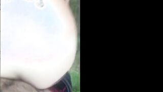 School Girl sucks my dick while in the woods