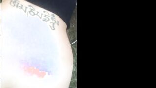 School Girl sucks my dick while in the woods