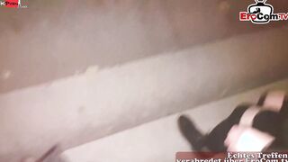 Real German point of view Date with a natural dark haired skank
