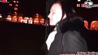 Real German point of view Date with a natural dark haired skank