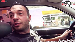 German Fake Agent pick up a slim dark haired Eighteen for outside Sex