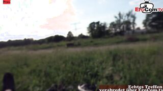 German Fake Agent pick up a slim dark haired Eighteen for outside Sex