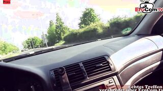 German Fake Agent pick up a slim dark haired Eighteen for outside Sex