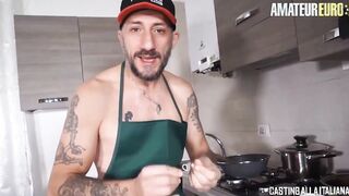 CASTINGALLAITALIANA - Huge Melons Italian milf Mila Ramos Rough Anal Fucking before Dinner - AMATEUREURO