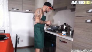 CASTINGALLAITALIANA - Huge Melons Italian milf Mila Ramos Rough Anal Fucking before Dinner - AMATEUREURO