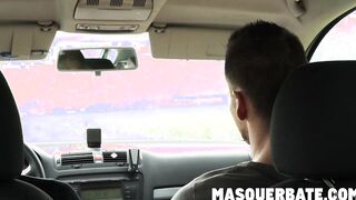 Hot Angelo Godshack jacks off in exchange for a car ride