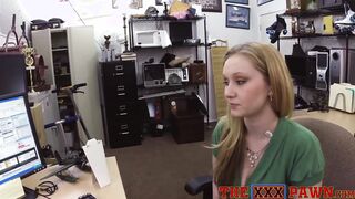 Bubble butt amateur pussy ravaged by big cock pawnshop owner