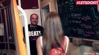 TURNED ON HOSTEL - Hot teens Year Older Tiffany Tatum Doggy Plowed Into
