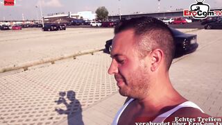 Outdoors Plowed Date with a dark haired German bimbo