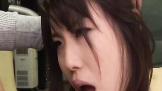 Japanese busty hot Milf has rough group sex