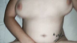 Please cum into me. Long boobies bouncing