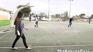 Mia Khalifa gets double penetration from two huge cocks