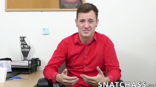 Assfucked newbie quickly learns new office regulations