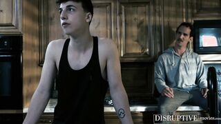 College twink Troye Jacobs deepthroats hairy stepuncle Greg McKeons cock