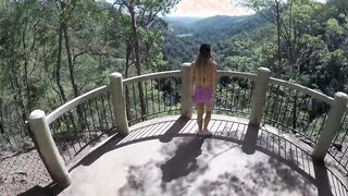 Fit Hot Blonde In Public Forest Trail Real Sex
