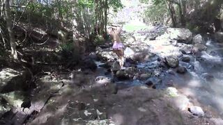 Fit Hot Blonde In Public Forest Trail Real Sex