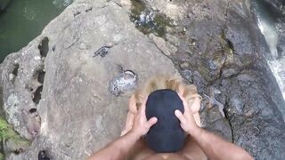 Fit Hot Blonde In Public Forest Trail Real Sex