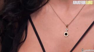 AMATEUREURO - Long Tit Dark Hair Shaline Devine is a Pro at Rough Anal Sex