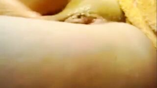 slurping pussy engulfs a big dildo