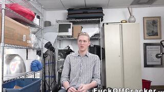 Cute blond gay boy bounces on BBC like a pro for cash