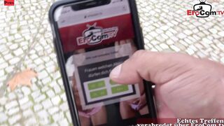 Tight college teenie pick up on street from german agent