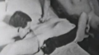 Vintage vixen face sitting and fucks big cock in threesome