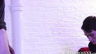 Religious twinks jerk each other off and bareback hardcore