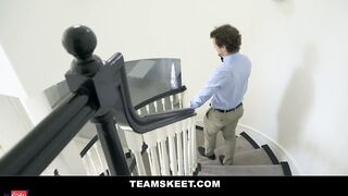 Pure Geek Fucks two Red Haired Goddesses in first Time Sex Lesson