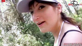 Outdoors Amateur sex by the beach with a sexsual hoe with natural breasts