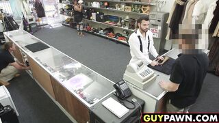 Handsome guy dicked in bathroom by kinky big dick stud